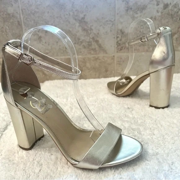 Sam Edelman Yaro Sandal Women's gold bronze Leather Ankle Strap holidays 9M - Picture 3 of 11